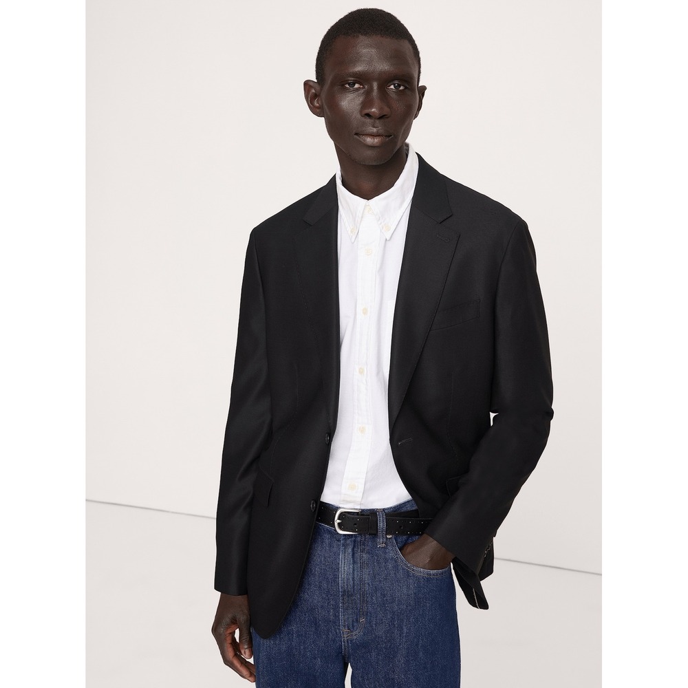 Banana Republic Blazer Suit Jacket Black 44 Regular New With Tags